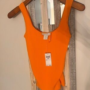 House of Harlow 1960 Vibrant Orange Tank Top